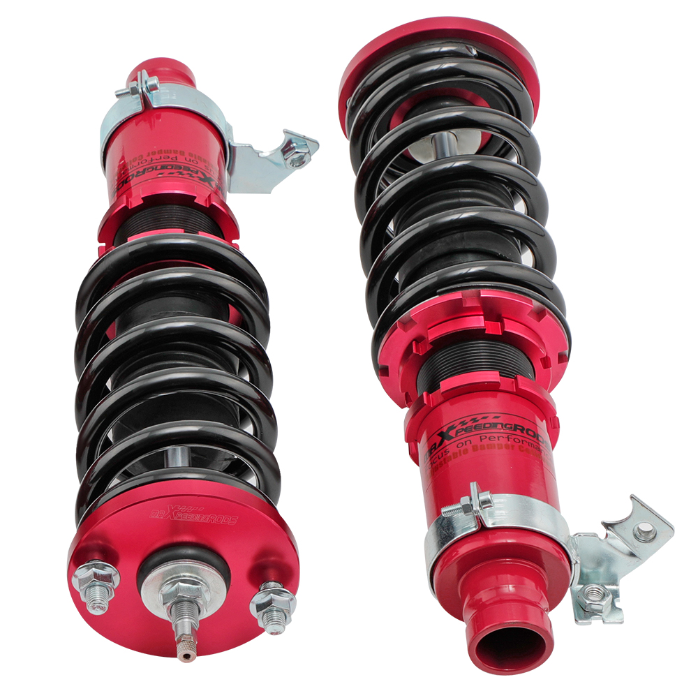 24 Ways Adjustable Damper Coilovers Struts Shock Suspension Kit For Honda Civic EC ED EE EF 1988-1991 & EJ EK EM 1996-2000 & CR-X Del Sol 1992-1995