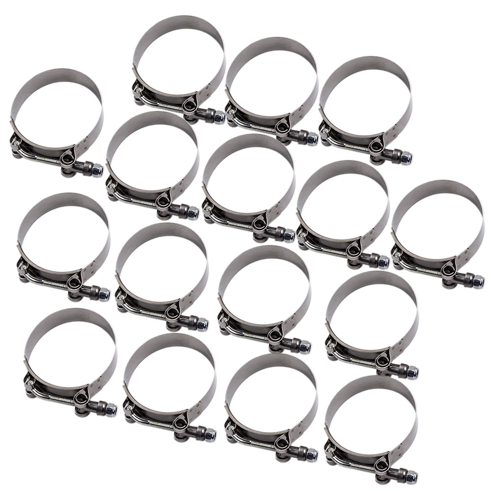 2.5" Universal Aluminum Intercooler Turbo Piping Pipe Kit+ Silicone Hose + Clamps