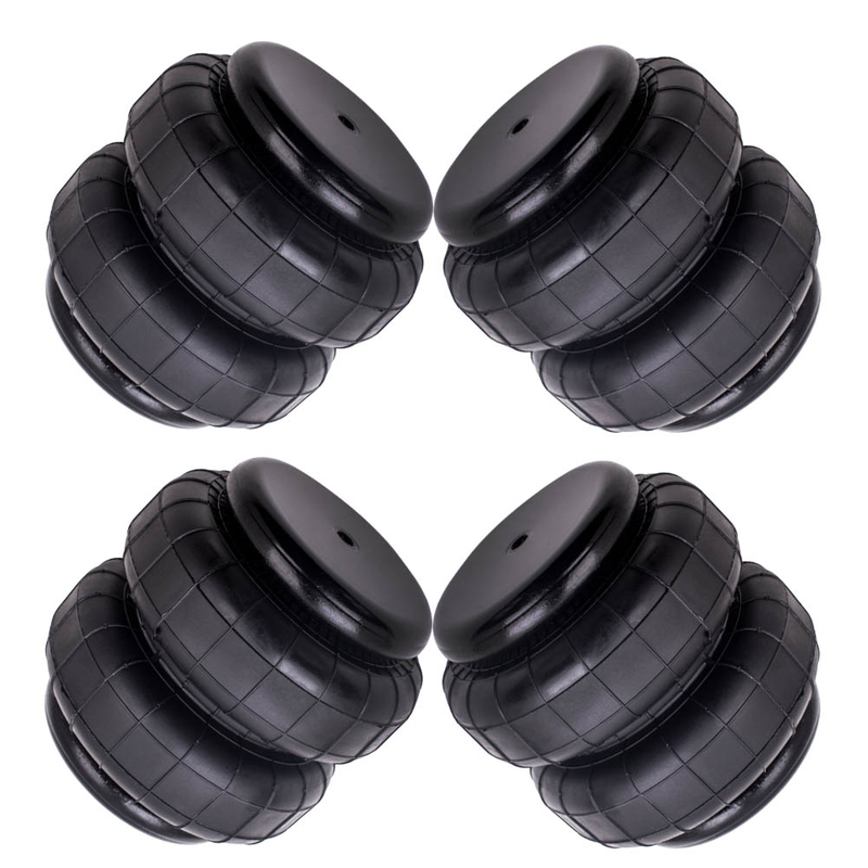 4 Pieces Heavy Duty 2500lb 1/2"NPT Double Bellow Air Suspension Bag Air Spring bags