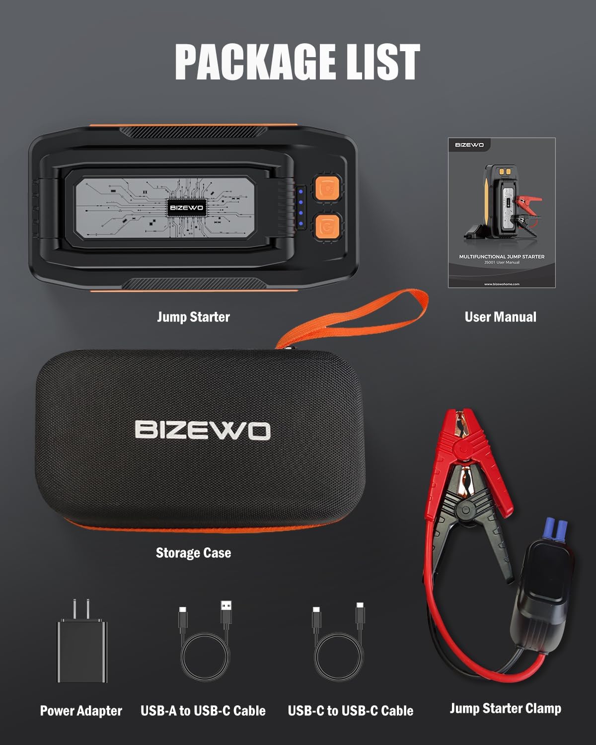 BIZEWO Jump Starter Battery Pack