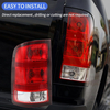 Tail Light Fit for 2007-2013 GMC Sierra 1500 2500 3500HD, Passenger Side(Included All Bulbs)