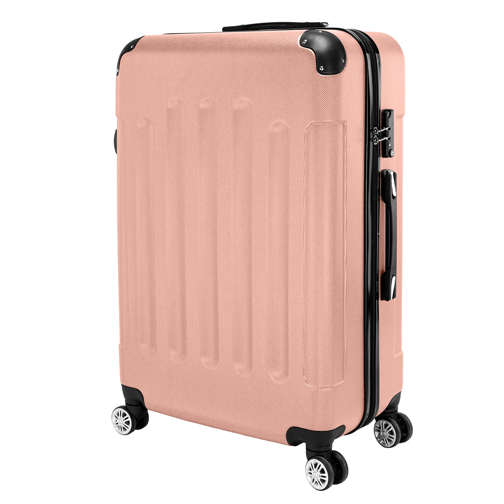 3-in-1 Portable ABS Trolley Case 20" / 24" / 28" Rose Gold
