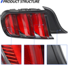 LED Tail Lights Assembly Compatible with 2015-2020 Ford Mustang Full LED Red Lens Right Passenger Side