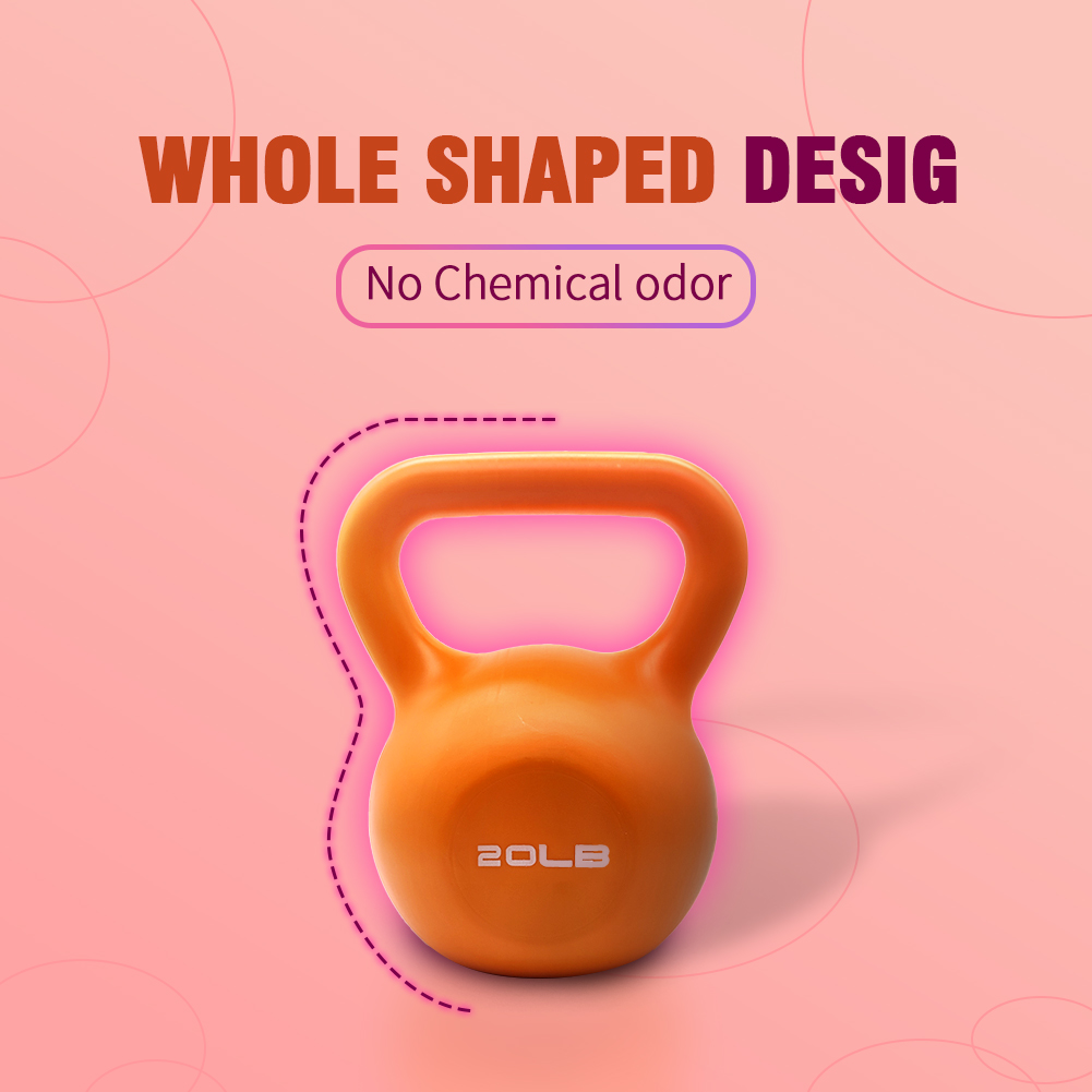 Kettlebell Sets, Strength Training Kettlebells Weight Set for Women, Vinyl Coated Kettle Bell for Home Gym Workout Weight Lifting Equipment, Comfortable Grip Wide Handle Weights 5lbs