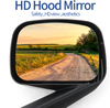 Aostirmotor Pair Black Hood Mirrors Fit for New Freightliner Cascadia 2018-2022, Hood Mirrors Assembly with Heater Driver & Passenger Side