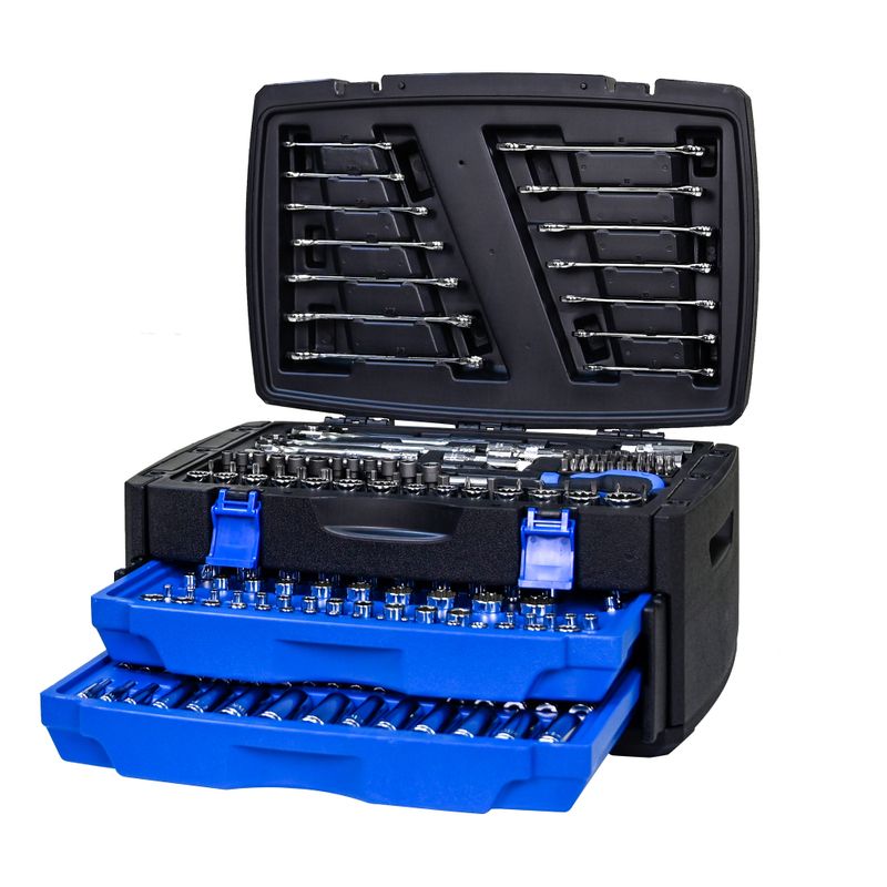 266 Pcs Tool Set, Home Repair Hand Tool Box with Lock, Household Tool Kit with Storage Box for Companies,Schools, Garages