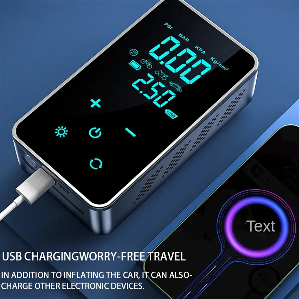 Car Mounted Inflation Pump, Wireless Digital Display, Intelligent Inflation Pump, Touch Screen, Inflation Pump, Tire Inflation Pump, Handheld