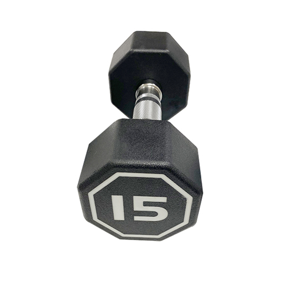 15LBS APOLLO IR3920 Premium Octagonal Dumbbell, Large Numbers, Hard Chrome Plated Handle Dumbbells To Assist with Push-Ups