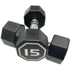 APOLLO IR3920 Premium Octagonal Dumbbell, Large Numbers, Hard Chrome Plated Handle Dumbbells To Assist with Push-Ups, 15 Lbs Set of 2