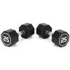 APOLLO IR3920 Premium Octagonal Dumbbells, Large Numbers, Hard Chrome Plated Handle Dumbbells To Assist with Push-Ups, 25 Lbs Set of 2