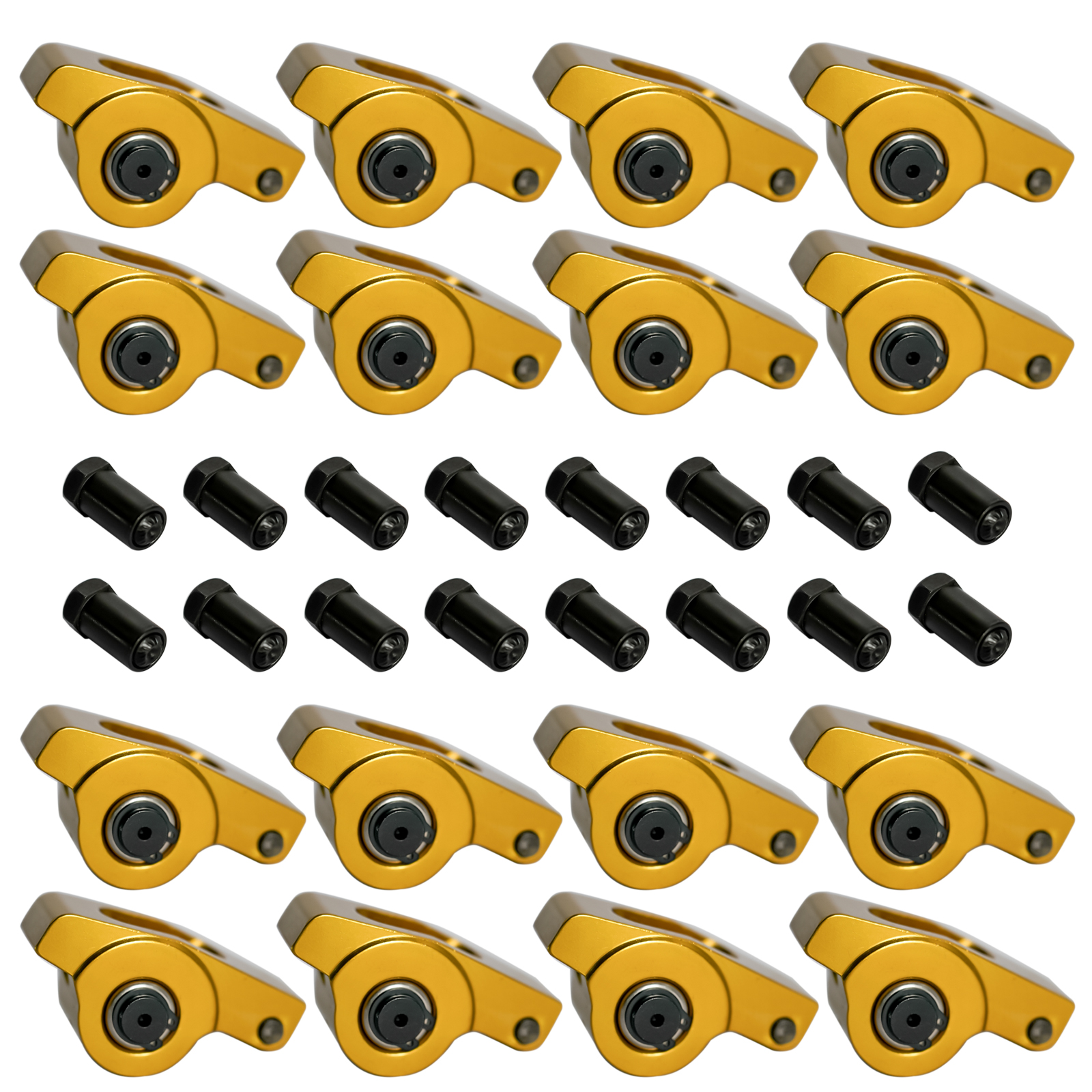 Aluminum Roller Rocker Arms Set 7/16 Inch Stud 1.5 Ratio for Chevrolet SBC 307 350 400