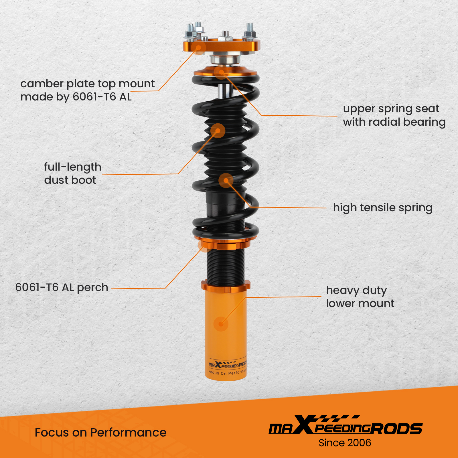 Coilovers Kit for Ford Mustang 4th Gen. 1994-2004 Suspension Coil Spring Kit 56905886
