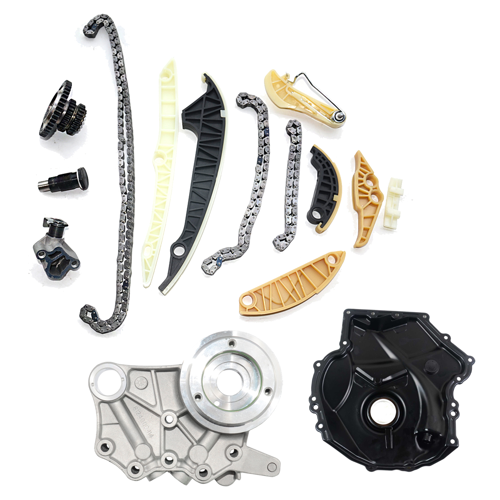 Timing Chain Kit, Engine Cover, Solenoid Kit for VW Jetta GTI Audi A4 Q5 TT 2.0L 06H109467N