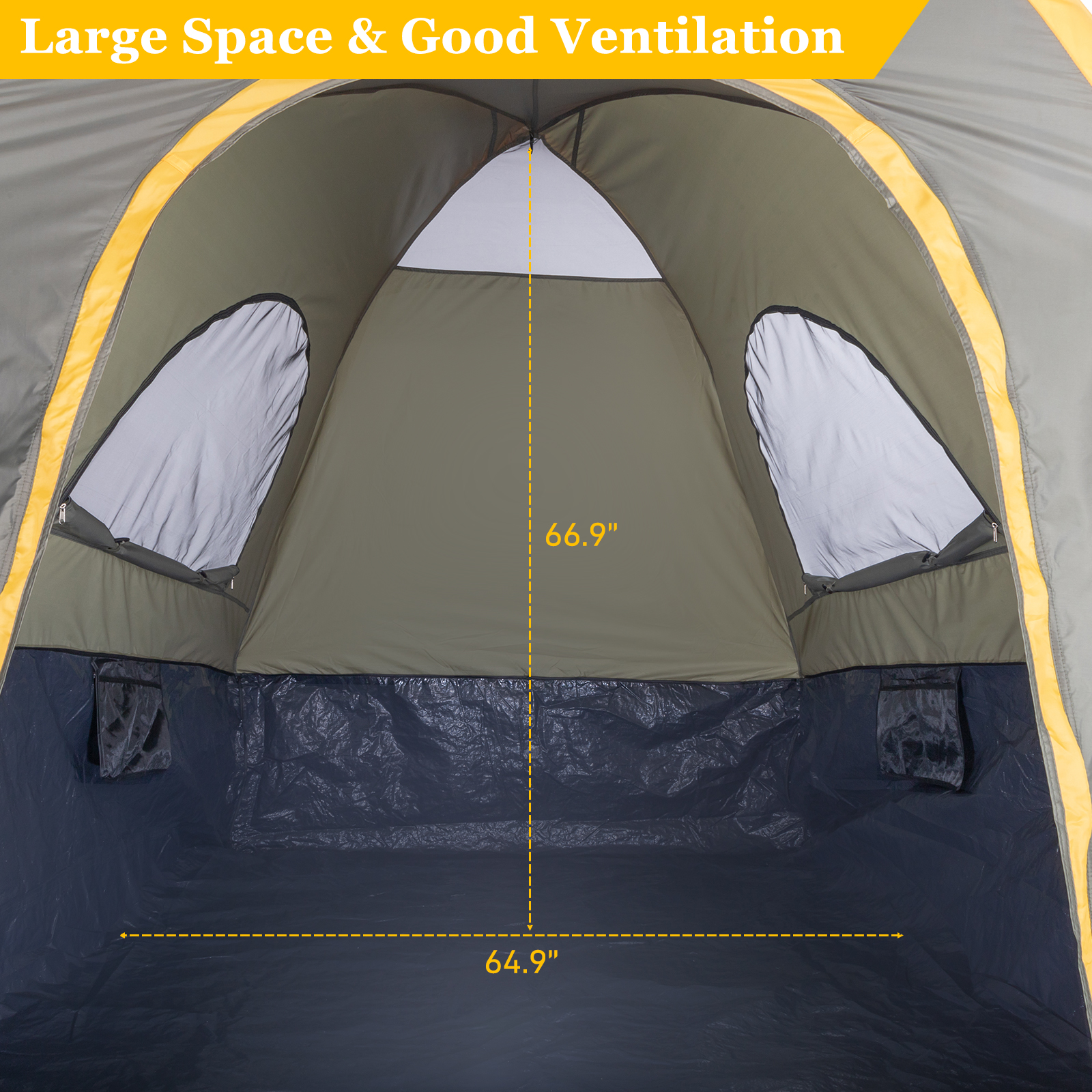 Small green orange tent 5.2-5.8ft pickup truck
