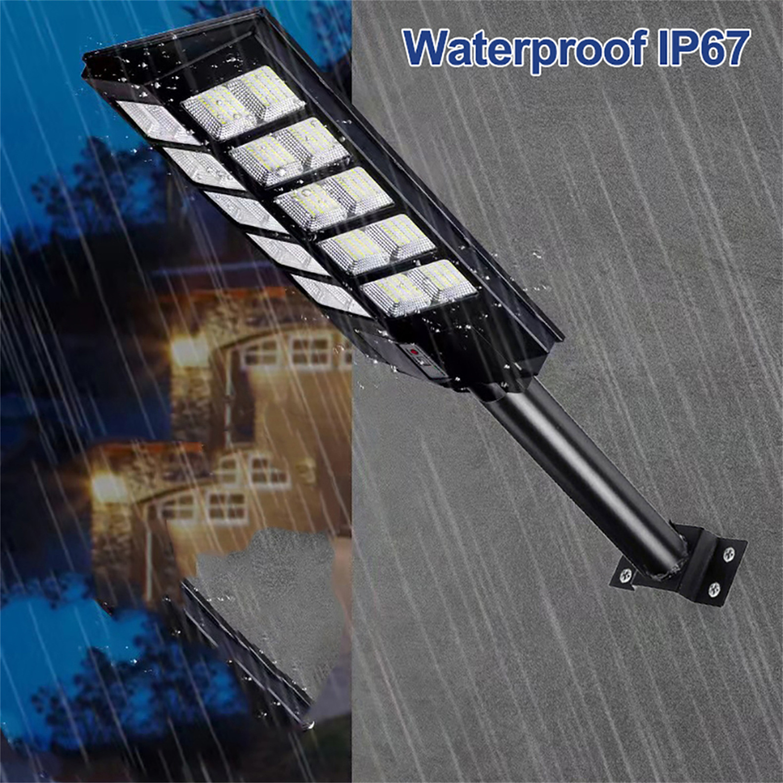 Outdoor Commercial LED Solar Street Light IP67 Dusk-to-Dawn Road Lamp