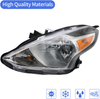 Headlights Assembly Fit for 2015 2016 2017 2018 2019 Nissan Versa Replacement Driver and Passenger Side(Replacement Chrome Housing)