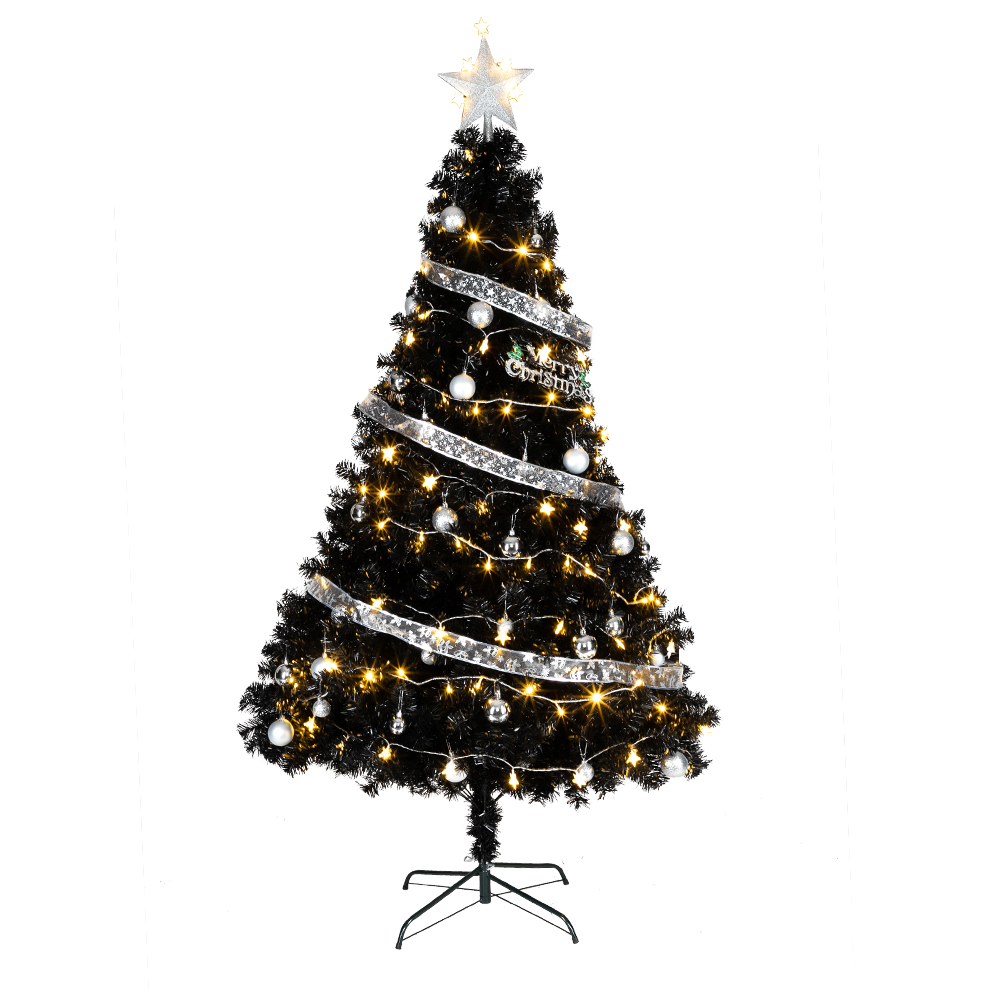 6ft 1600 Branches PVC Christmas Tree Black--Substitution Code: 36564136