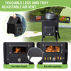 Wood Camping Stove Black 57.5*31*37cm