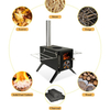 Camping Stove for Hot Tents, Carbon Steel Wood Burning Stove with Stainless Wall Chimney Pipes for Tents, Shelter, Outdoor Portable Stove for Camping And Cooking，Black
