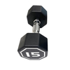 15LBS APOLLO IR3920 Premium Octagonal Dumbbell, Large Numbers, Hard Chrome Plated Handle Dumbbells To Assist with Push-Ups