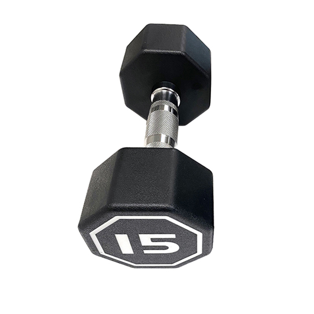 15LBS APOLLO IR3920 Premium Octagonal Dumbbell, Large Numbers, Hard Chrome Plated Handle Dumbbells To Assist with Push-Ups