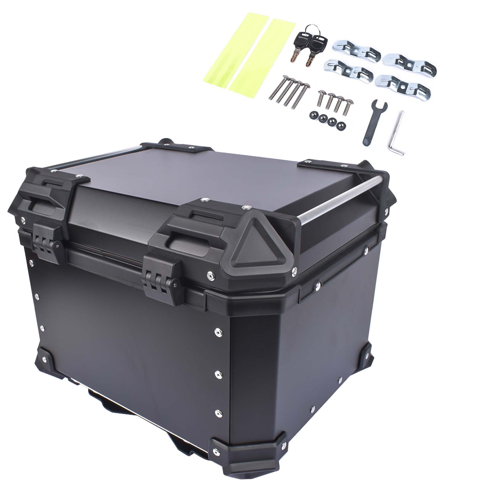 45L Balck Waterproof Motorcycle Luggage Tail Box, Trunk Storage, Scooter Top Case