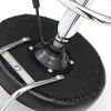 Round Shape Adjustable Salon Stool with Back And Line Black