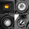 Headlights Assembly Fit For 2009-2020 Dodge Journey, Left/Driver Side Headlamp, Black Housing with Amber Reflector, BULBS NOT INCLUDED