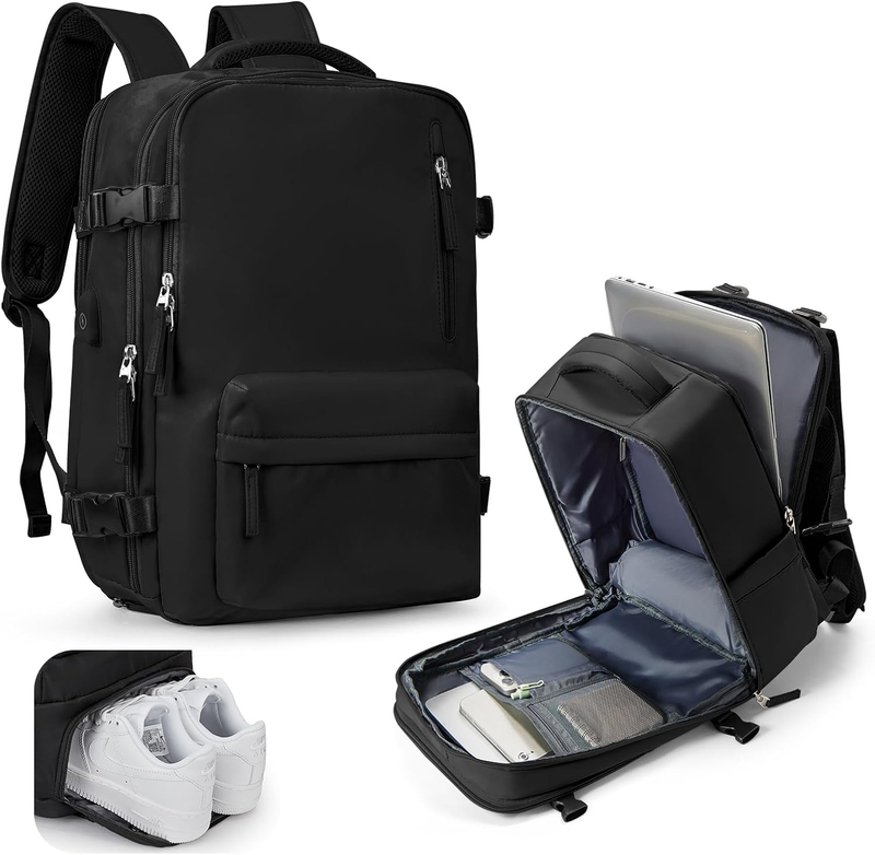 Large Travel Backpack for Women Men Carry on Backpacks Waterproof Flight Approved Personal Item Bags Luggage Backpacks Fit for 17 Inch Laptop Business Work