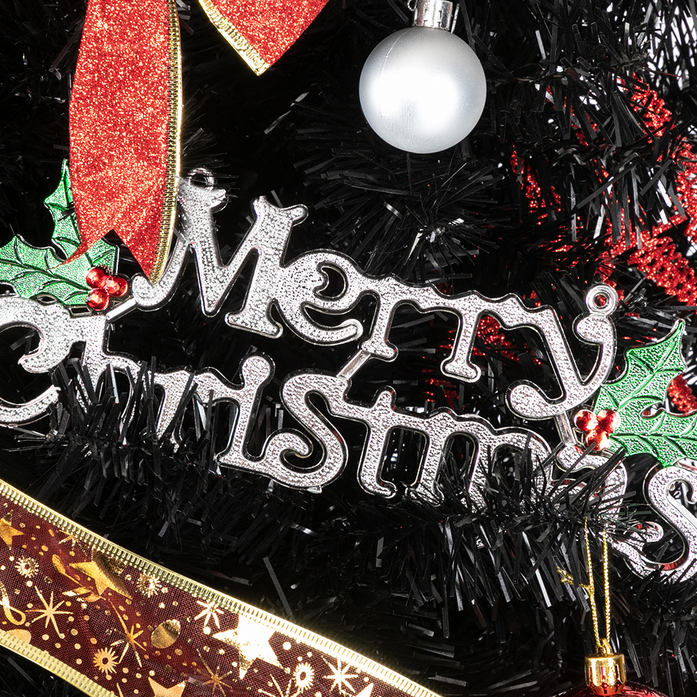 6ft 1600 Branches PVC Christmas Tree Black--Substitution Code: 36564136