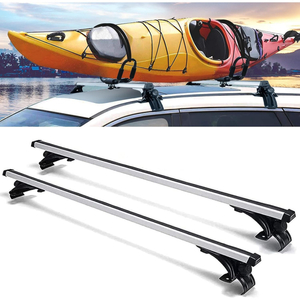 2pcs universal roof rack crossbars, suitable for trackless cars, bicycles, kayaks, skis, canoes, cargo baskets, luggage racks, with a load capacity of 165 pounds