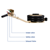 Air Jack, 5 Ton/11000 Lbs Triple Bag Air Jack, Air Bag Jack Lift Up To 15.75 Inch, 3-5S Fast Lifting Air Bag Jack for Cars with Long Handle, White