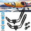 1 Pair Universal J-Bar Kayak Carrier 220LBS Load Heavy Duty Canoe Car Top Mount Carrier Roof Rack with 2Pcs Tie Down Straps