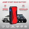 DBPOWER Car Jump Starter, 1600A Peak 17200mAh Portable Power Pack for Up to 7.2L Gas and 5.5L Diesel Engines, 12V Auto Battery Booster with LCD Display, Compass, LED Light and Type-C Port