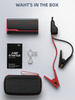 Jump Starter-3 in 1 Car Battery Jump Starter-2500A 12V 21000mAh Portable Charger, Jump Box, Battery Booster Pack with LCD Display (for 8L Gas/6.5L Diesel)(FBA warehouse shipment)