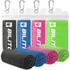 Superfiber Ice Towel Neck, Soft Breathable Cold Towel Cooling, Yoga, Sports, Golf, Gym, Camping, Running, Fitness, Exercise and More Activities, 4 Packs (No shipments on weekends)