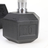 20LB (1piece)HDRS Rubber Coated Solid Cast Iron Dumbbell with Contoured Chrome Handle, Hexagon Head