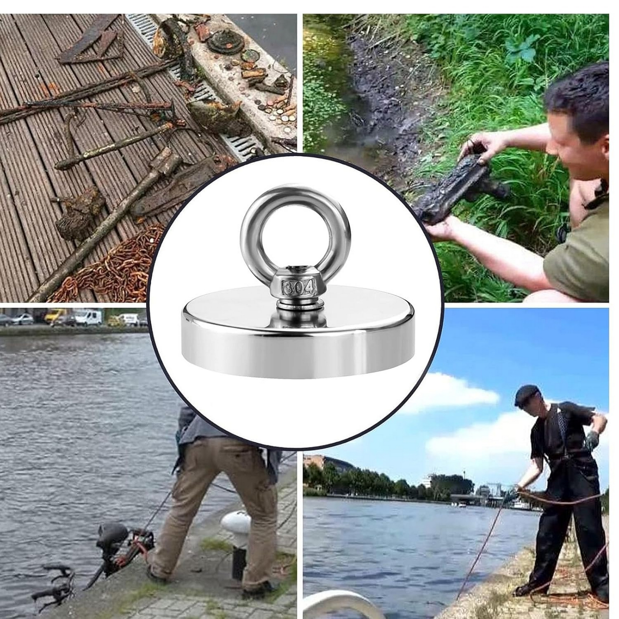Fishing Magnets, Strong Magnets, Heavy-duty Rare Earth Magnets, Large Magnets, And Magnets with Handles, Suitable for Labels, Shops, Lifting, And Picking Up