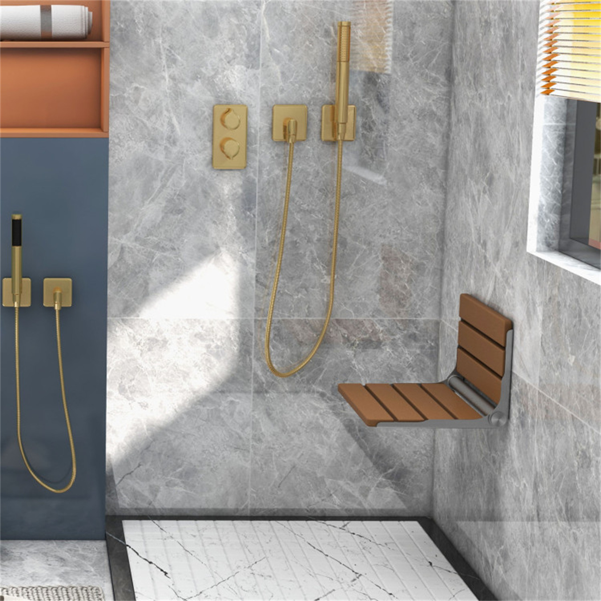 Wall Mounted Bathroom Chair