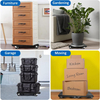 Furniture Moving Dolly, 16 X 11in 500 Lbs Capacity Furniture Movers Dollies 4 Wheels, Portable Moving Rollers Heavy Duty, Interlocking Small Flat Dolly Cart for Heavy Furniture, 2 Pack, Black