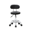 Round Shape Adjustable Salon Stool with Back And Line Black