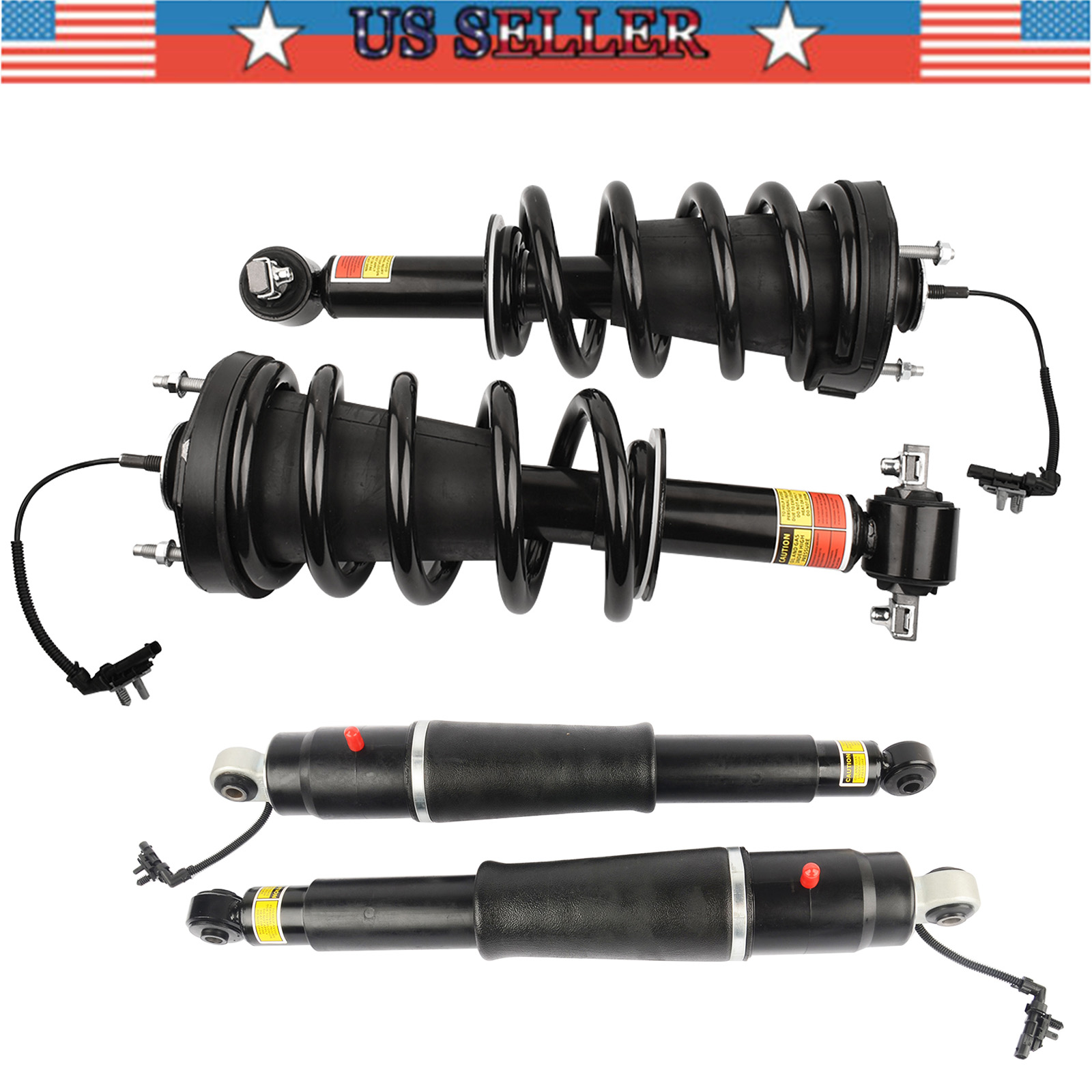 2 Front Strut Assys + 2 Rear Shock Absorbers for Cadillac Escalade Chevrolet Suburban Tahoe GMC Yukon 2015-2020 84977478 23151122 23290660