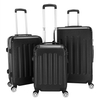 3-in-1 Portable ABS Trolley Case 20" / 24" / 28" Black