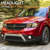 Headlights Assembly Fit For 2009-2020 Dodge Journey, Left/Driver Side Headlamp, Black Housing with Amber Reflector, BULBS NOT INCLUDED