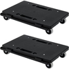 Furniture Moving Dolly, 16 X 11in 500 Lbs Capacity Furniture Movers Dollies 4 Wheels, Portable Moving Rollers Heavy Duty, Interlocking Small Flat Dolly Cart for Heavy Furniture, 2 Pack, Black