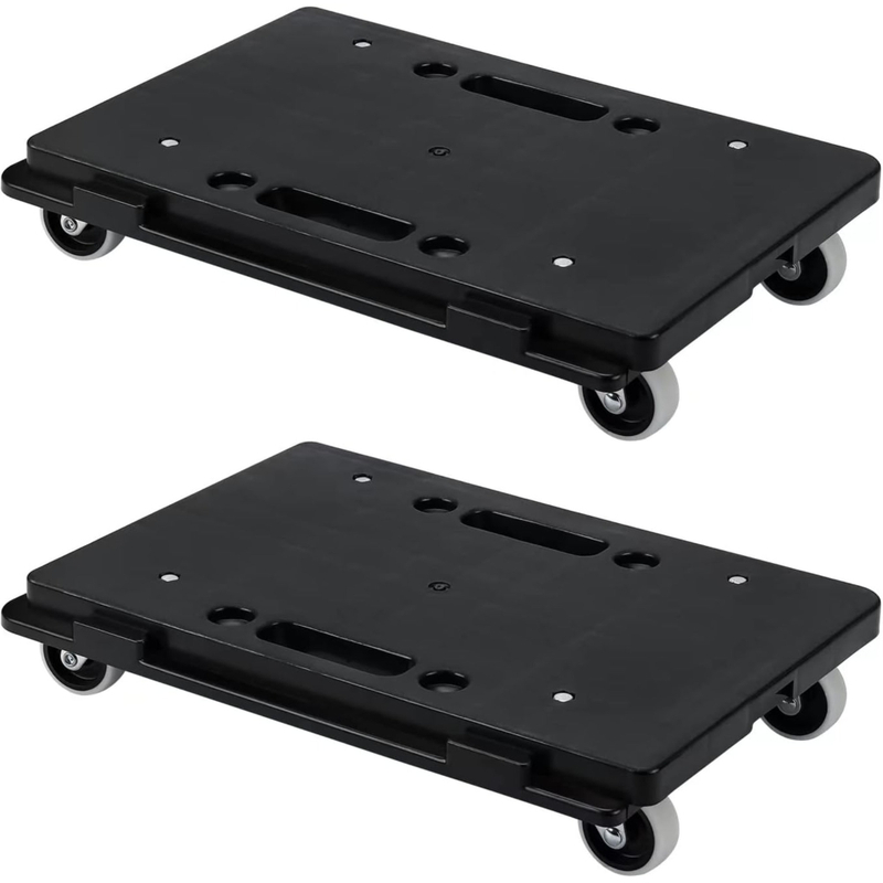 Furniture Moving Dolly, 16 X 11in 500 Lbs Capacity Furniture Movers Dollies 4 Wheels, Portable Moving Rollers Heavy Duty, Interlocking Small Flat Dolly Cart for Heavy Furniture, 2 Pack, Black