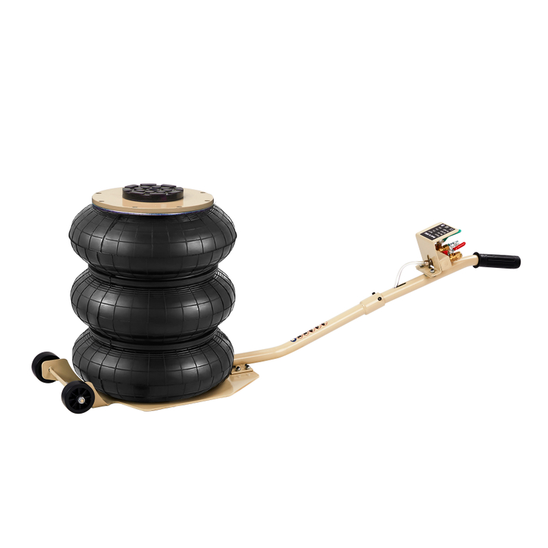 Air Jack, 5 Ton/11000 Lbs Triple Bag Air Jack, Air Bag Jack Lift Up To 15.75 Inch, 3-5S Fast Lifting Air Bag Jack for Cars with Long Handle, White