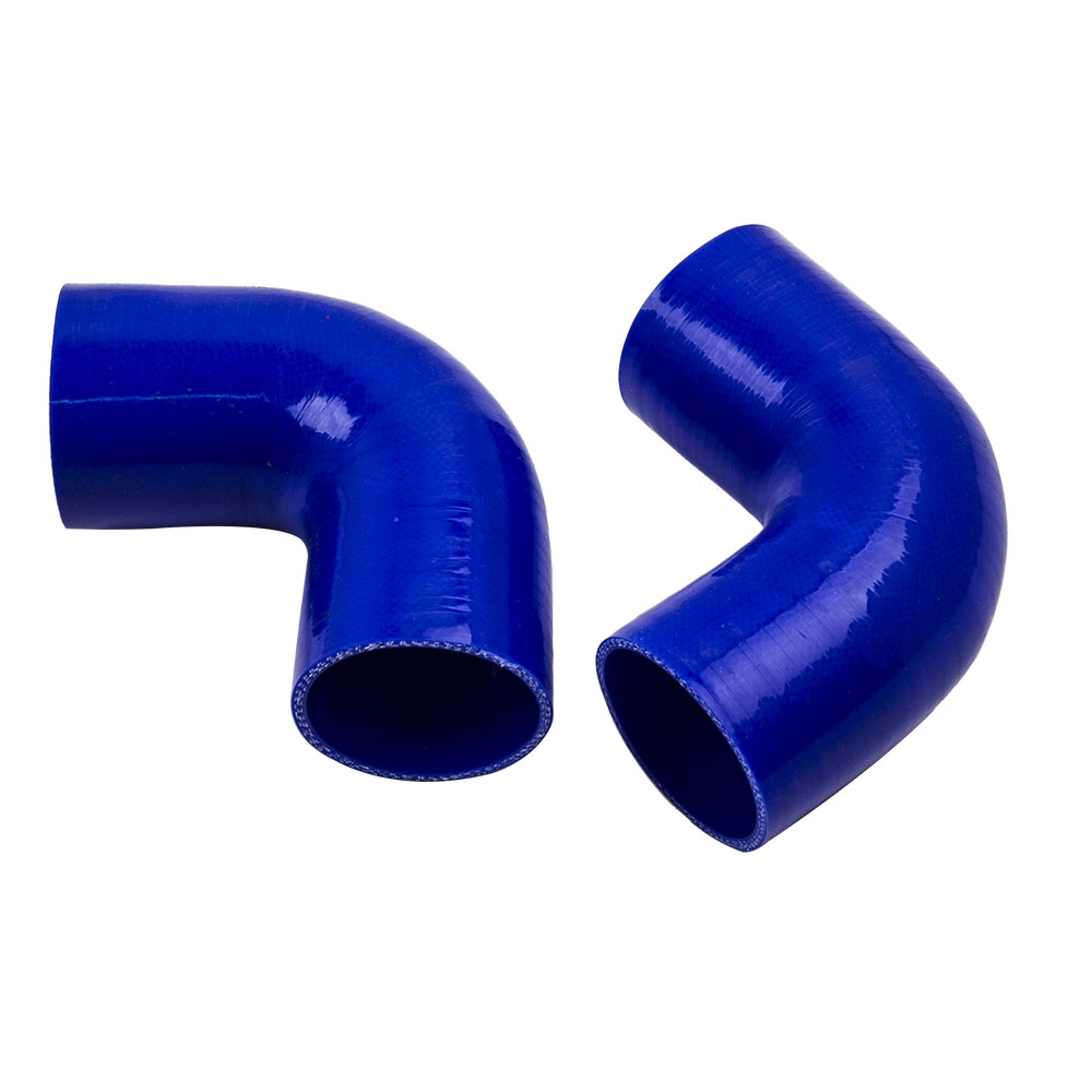 2.5" Universal Aluminum Intercooler Turbo Piping Pipe Kit+ Silicone Hose + Clamps