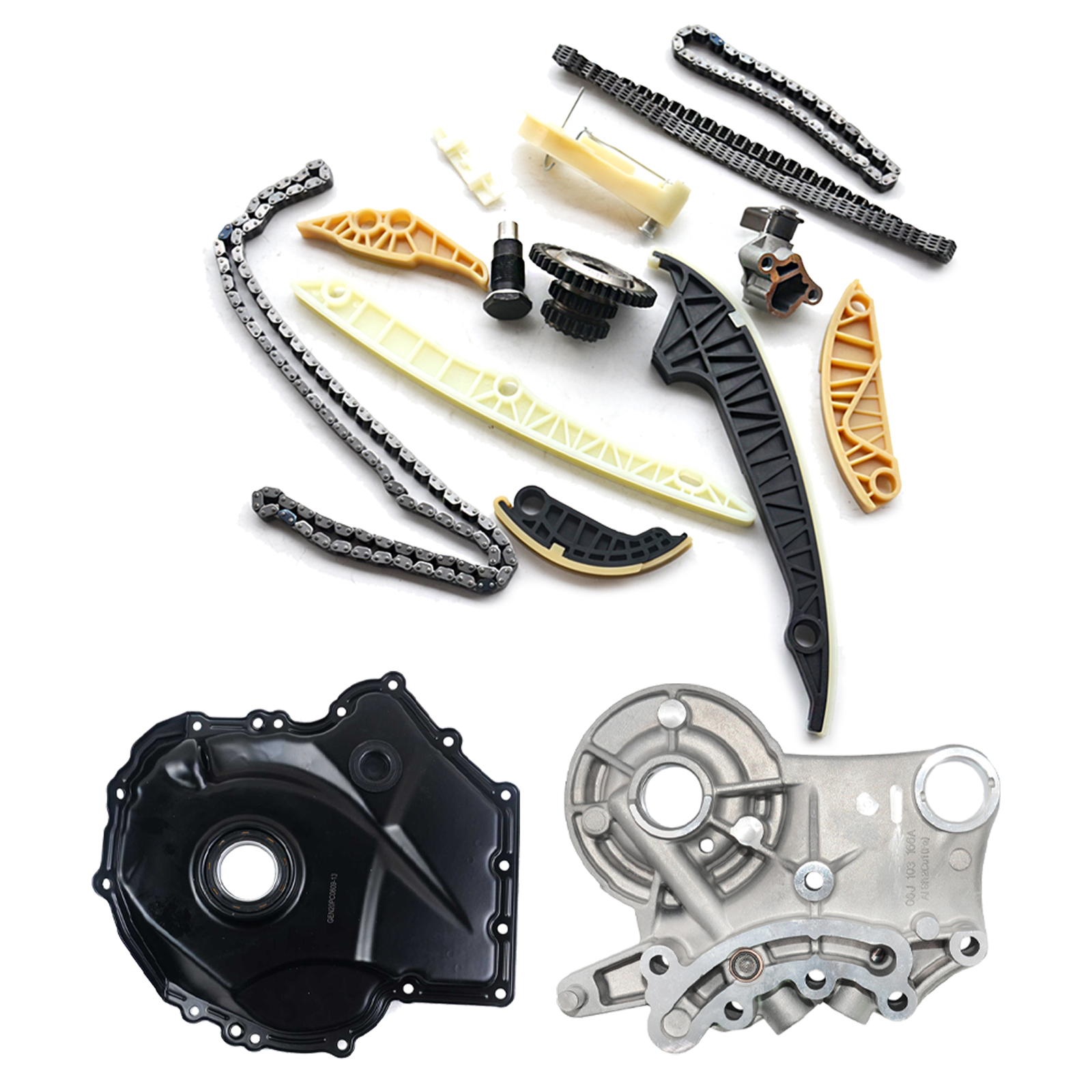 Timing Chain Kit, Engine Cover, Solenoid Kit for VW Jetta GTI Audi A4 Q5 TT 2.0L 06H109467N