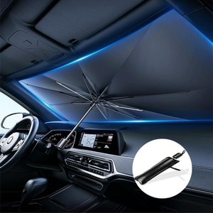 Auto Windshield Sunshade, Foldable Reflective Sunshade for Car Front Window, Blocks UVs Rays, Heat Insulation, Keep Vehicle Cool(No shipments on weekends)